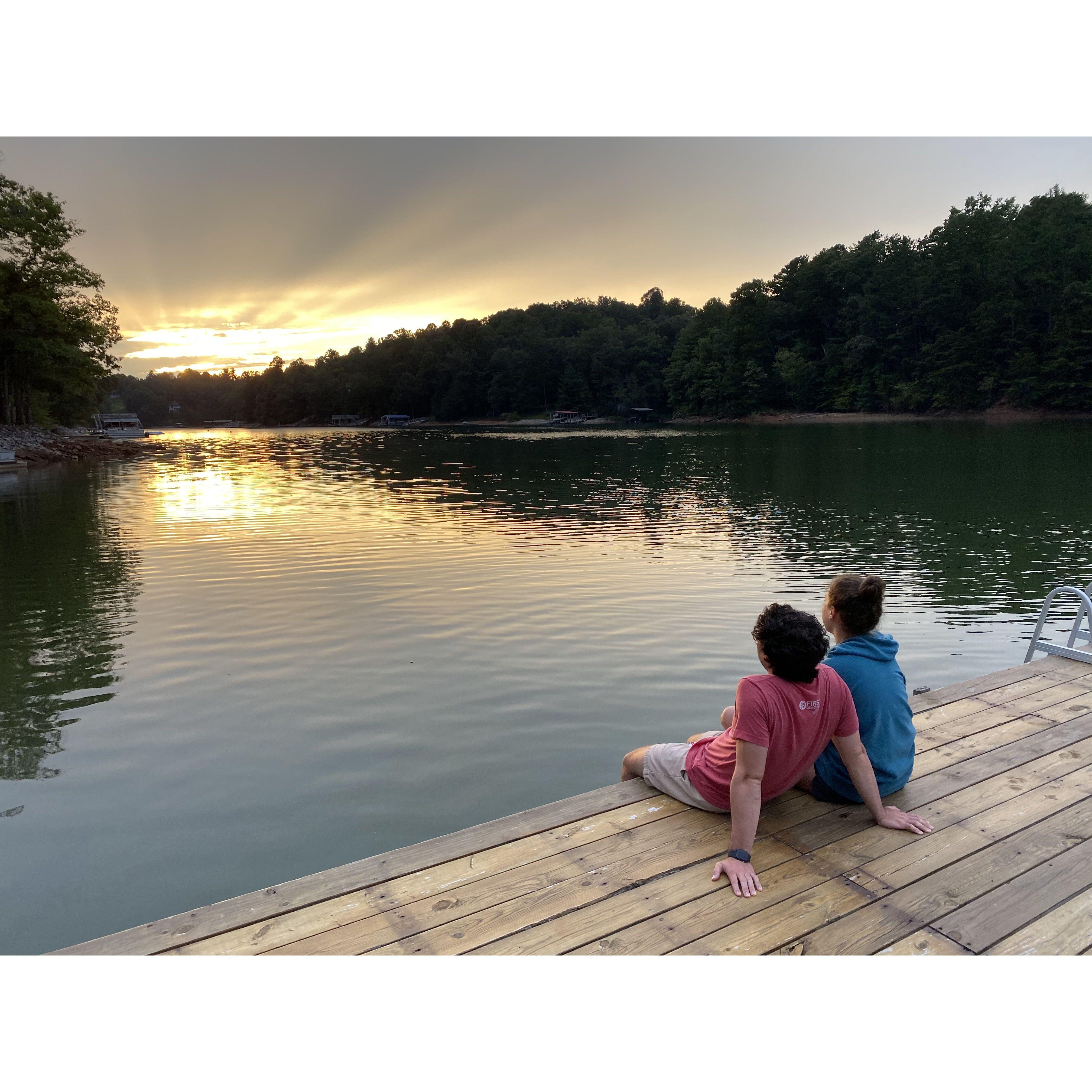 Lake weekend in Georgia before restarting school during covid, August 2020