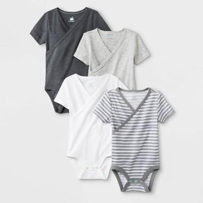 Newborn - Baby 4pk Kimono Short Sleeve Bodysuits - Cloud Island™