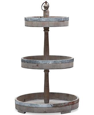Wood 3-Tier Tray