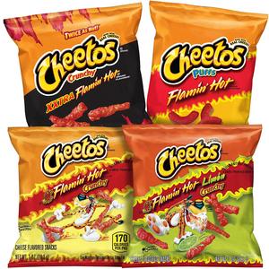 Cheetos Flamin' Hot Mix Cheese Snacks, Variety Pack (Pack of 40)