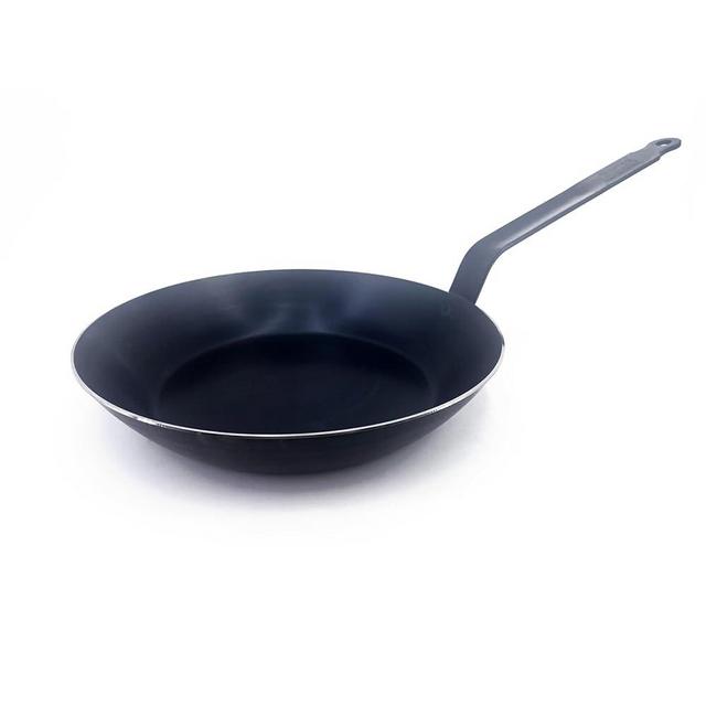 De Buyer - Blue Carbon Steel Fry Pan 2mm Thick - ACCESS - 12.5” Diameter, 9.13” Cooking Surface - Oven Safe - PFAS, PFOA & PFOS Free - Made in France