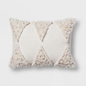 Cream Fringe Lumbar Pillow by Opalhouse