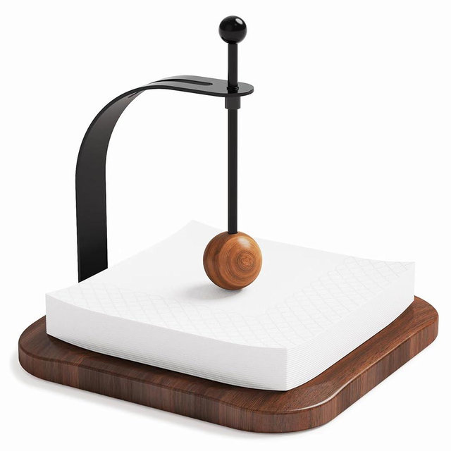 Celestree Napkin Holder for Table, Wood Napkin Holders for Paper Napkins, Cocktail Napkin Holder, Suitable for Kitchen, Restaurant, Bar, Office, Parties, Home Décor, Hotel, Cafe (Walnut Wood)