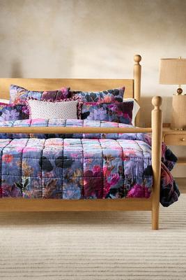 Imogen Cotton Velvet Floral Printed Quilt