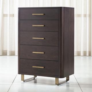 Gwen 5-Drawer Wood and Metal Chest