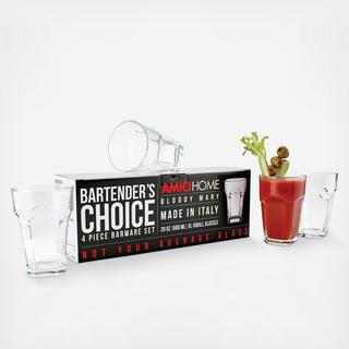 Bartender's Choice Bloody Mary Highball Glass. Set of 4