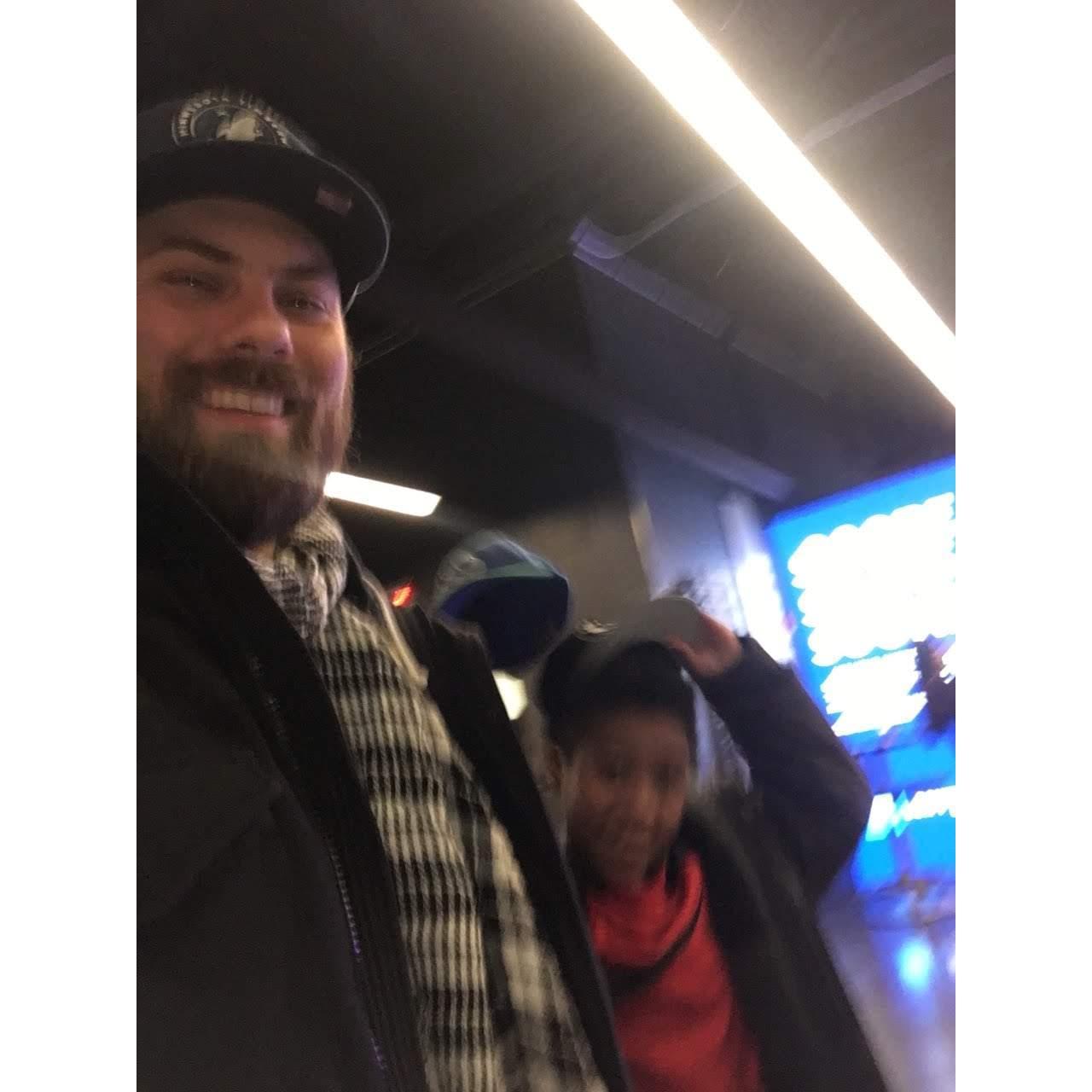 Derek and Aiden at Barclays game the day after thanksgiving.