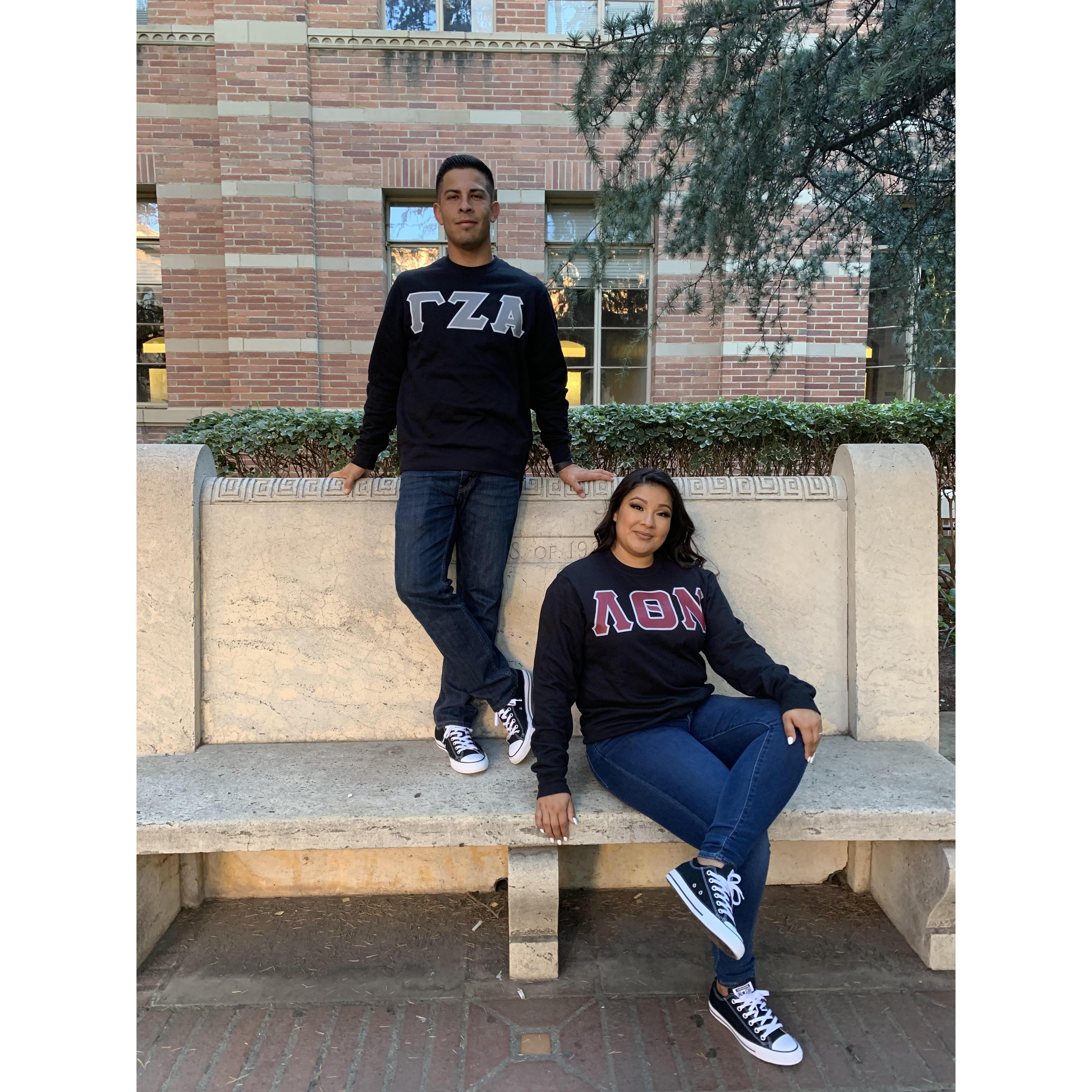 The organizations that brought them together. Lambda Theta Nu Sorority, Inc. and Gamma Zeta Alpha Fraternity Inc. #ChicoLove
