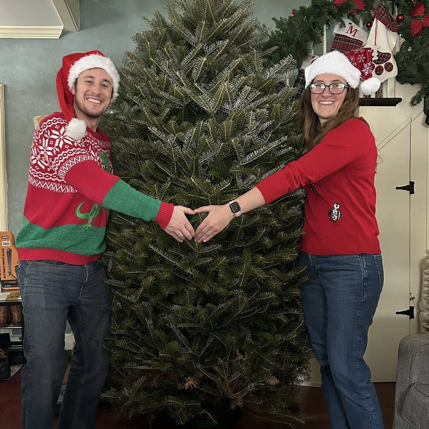 Our first Christmas tree, which Colin cut down himself!