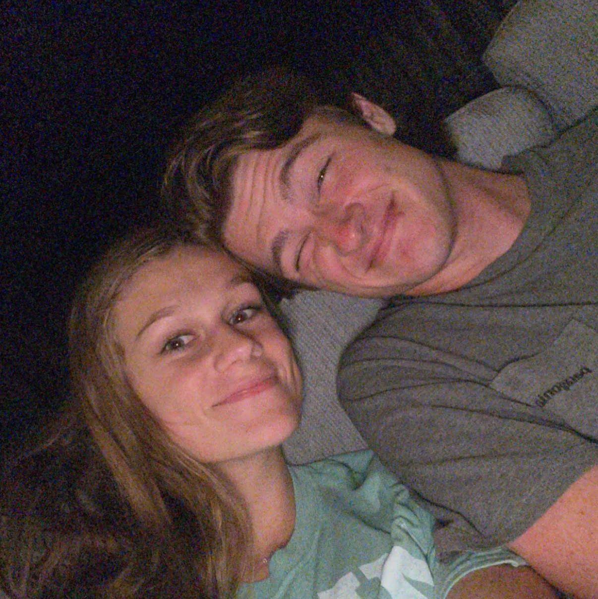 Our first hangout that Austin formally called a "date" haha! We watched La La Land in the backyard:))