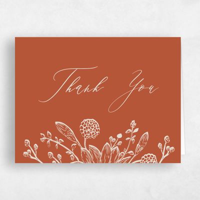 Light Rust, Orange Wedding Thank You - Preciada Landscape