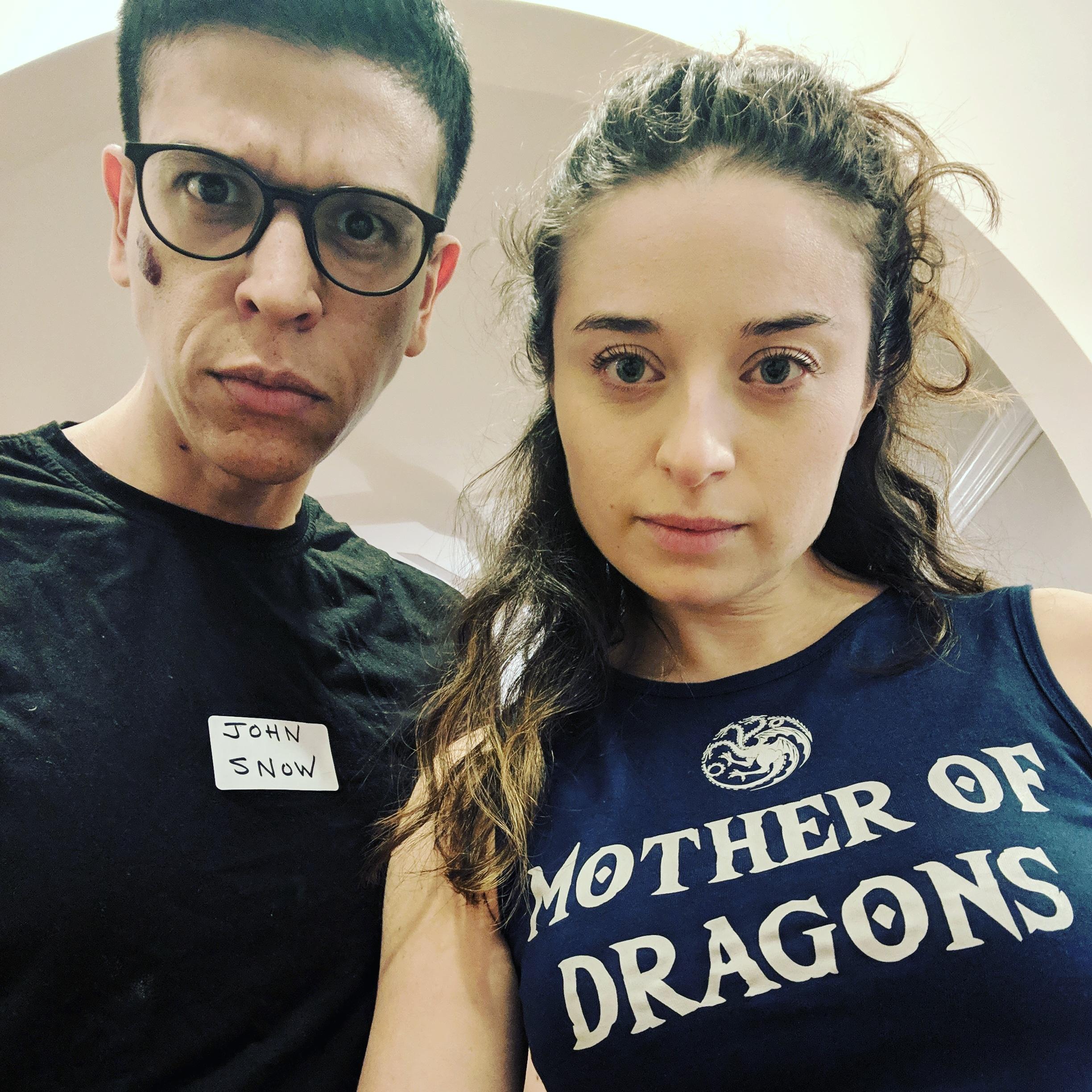 We've binged Game of Thrones together. This is us before the final episode.