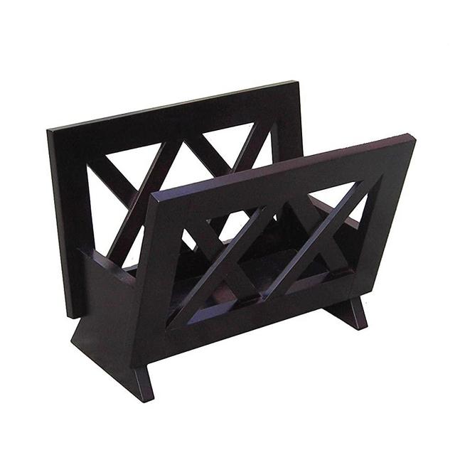 Oceanstar M1125 Magazine Rack, Mahogany Finish