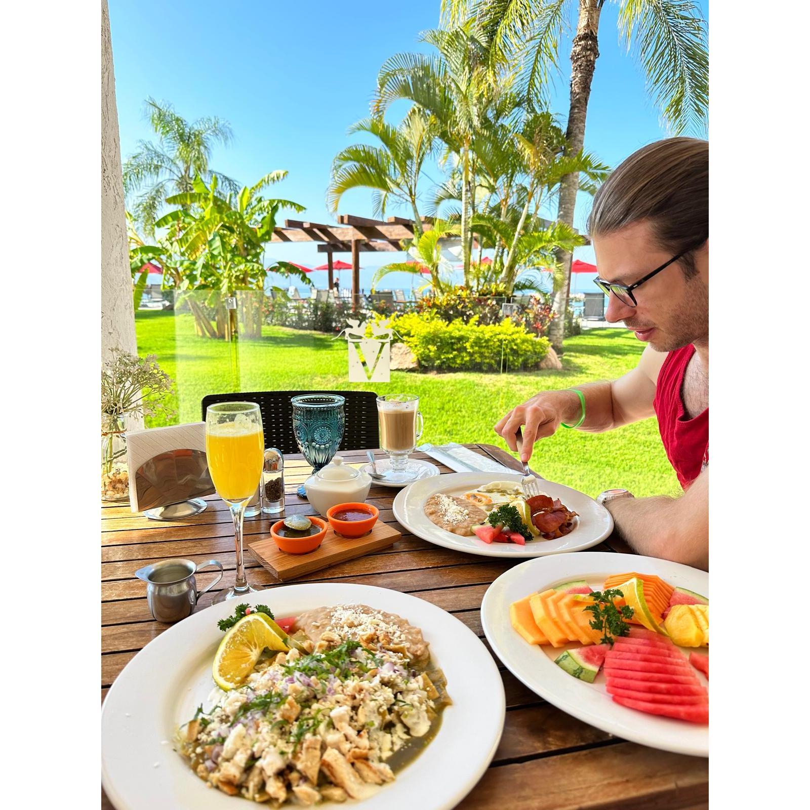 Breakfast at our favorite place in Puerto Vallarta where we lived for a few months