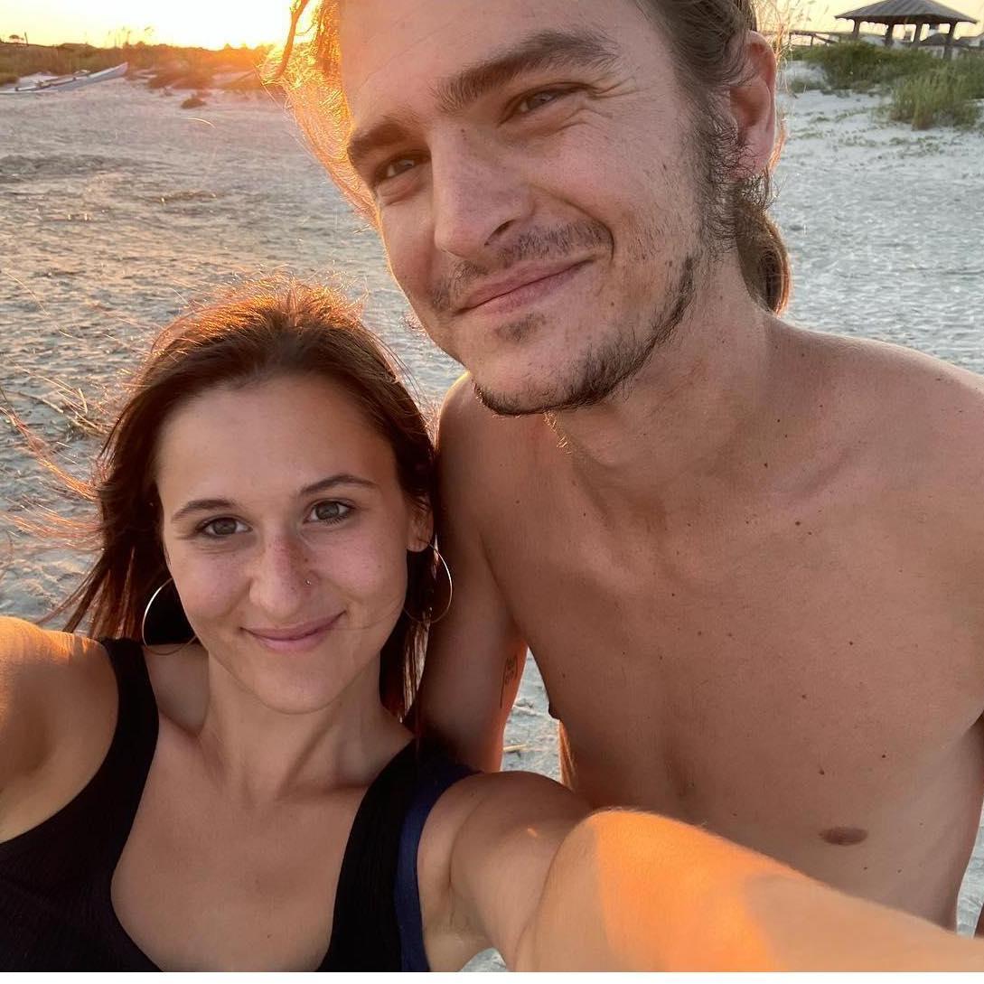 Sunset at the beach in Charleston, SC one of our favorite places to visit together!