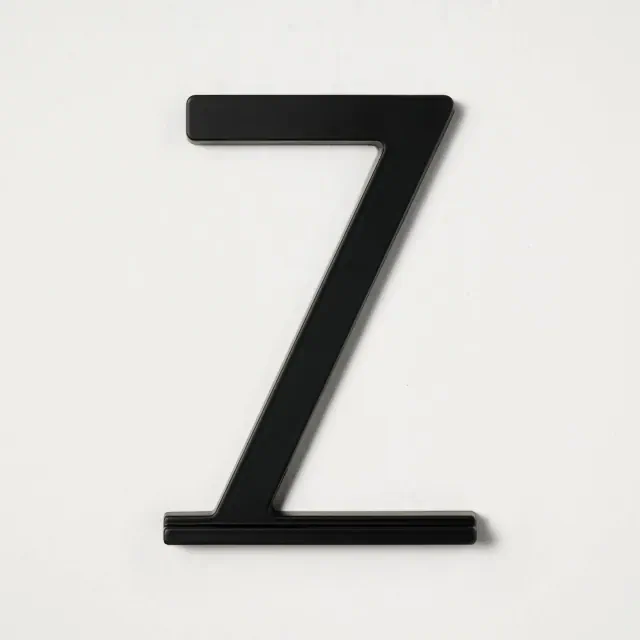 5" Metal House Number 7 Plaque Matte Black - Hearth & Hand™ with Magnolia: Aluminum Alloy, Address Numbers, Powder-Coated