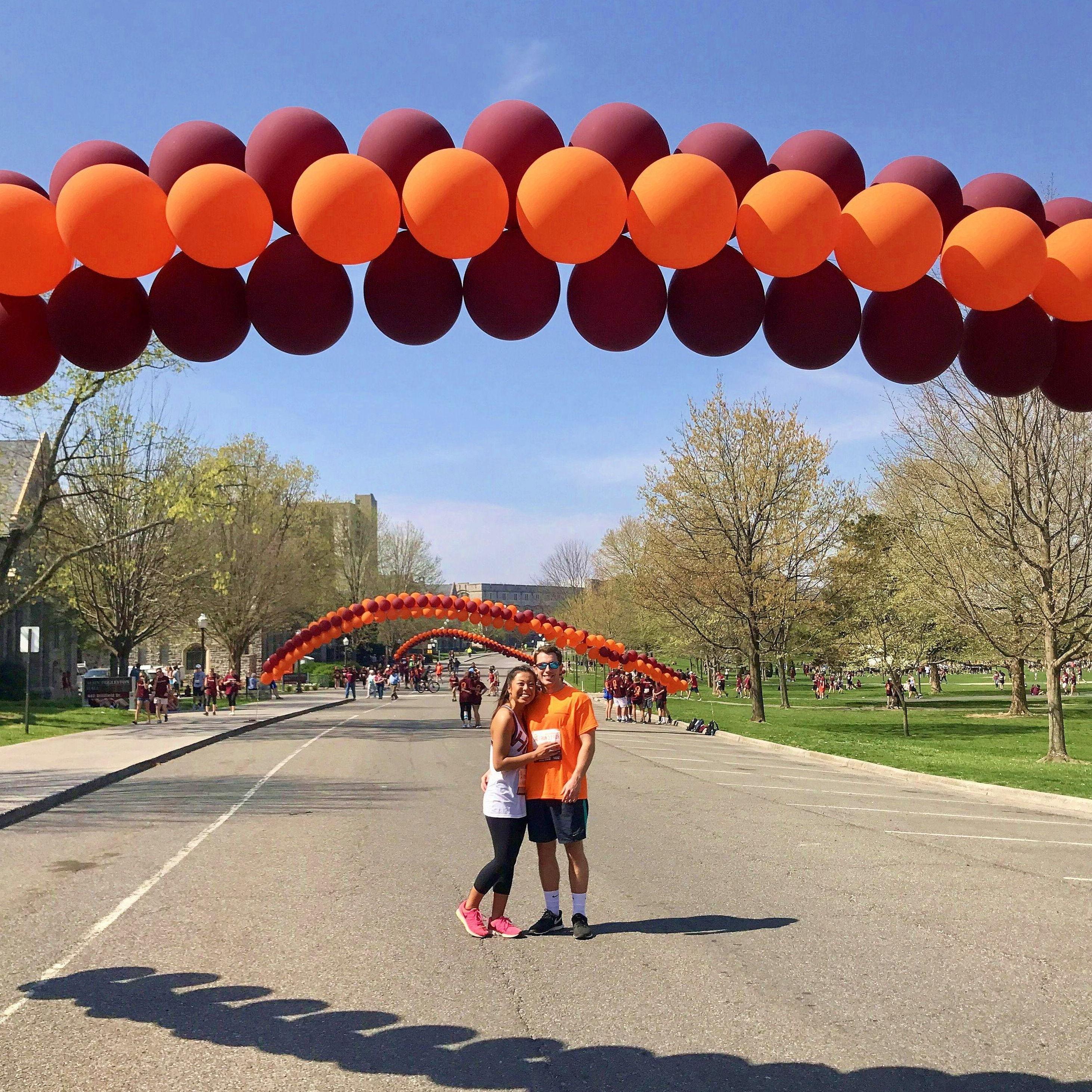 Our very first picture together at the annual Virginia Tech "Run in Remembrance" on 4/16/2017