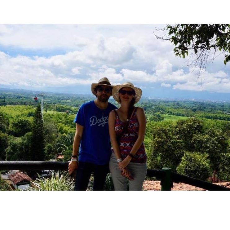 Us in Colombia at Parque del Cafe
