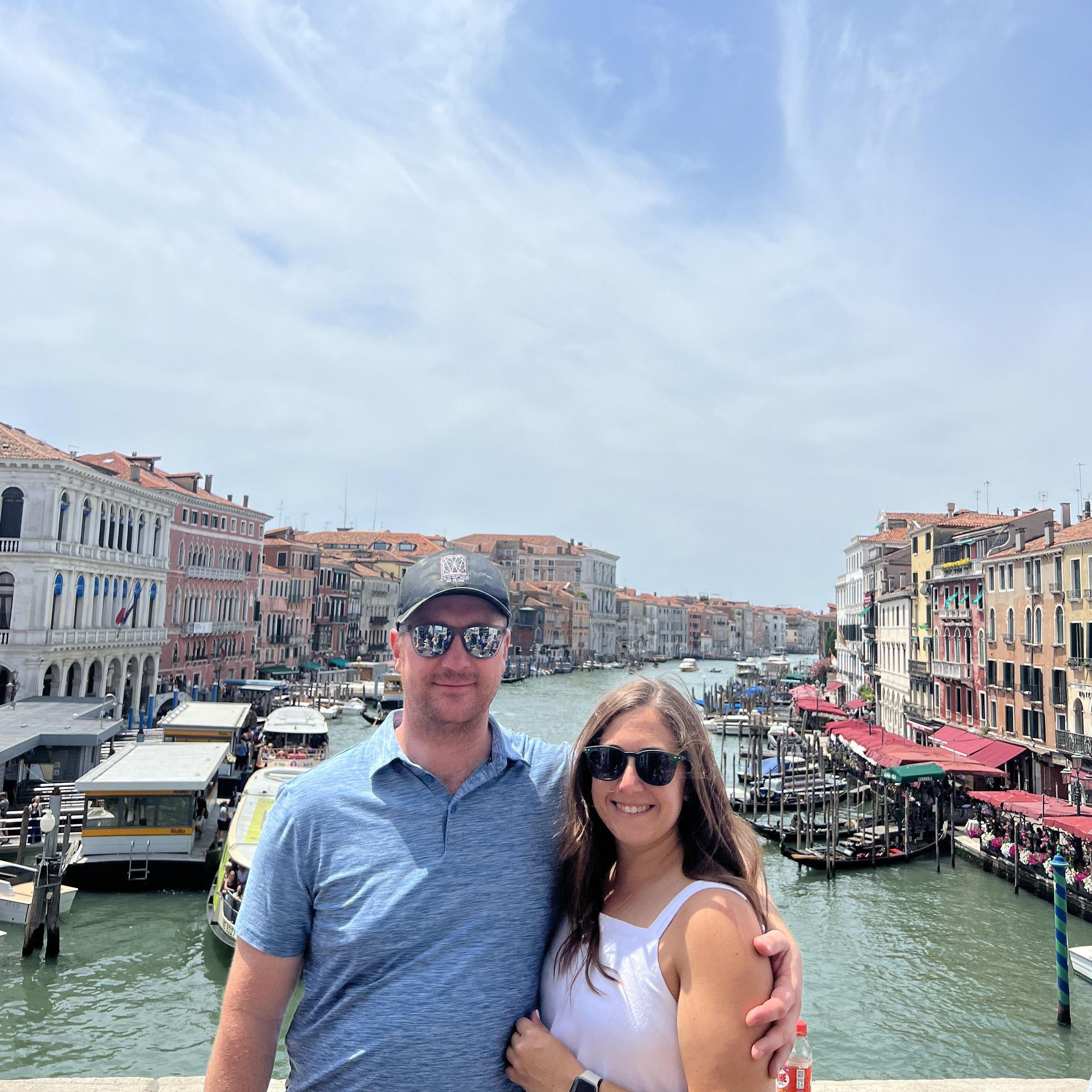 Standing on Rialto Bridge