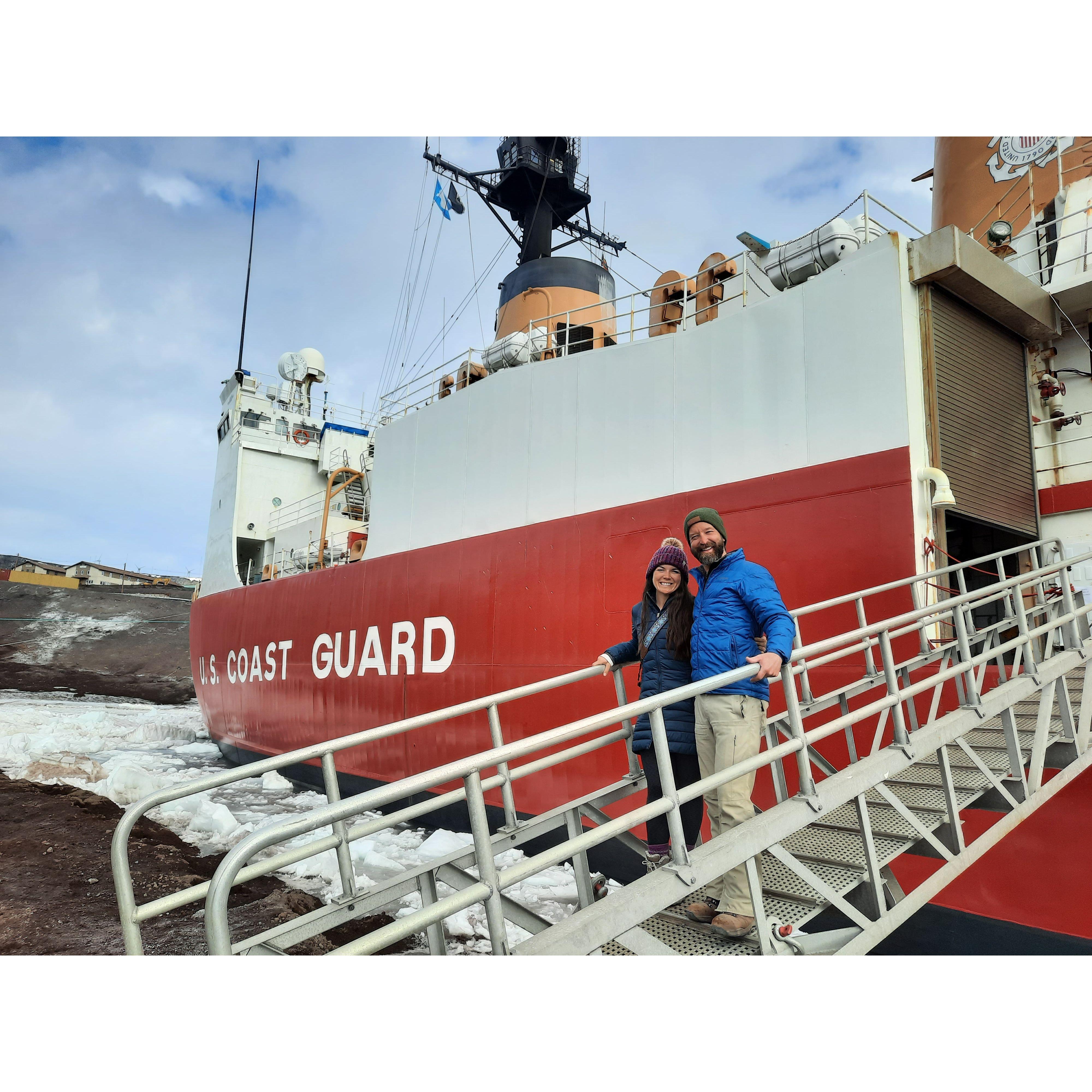 Coast Guard's Polar Star Icebreaker tour after they created a channel for the supply ship to come through to McMurdo Station (Jan. 2023)