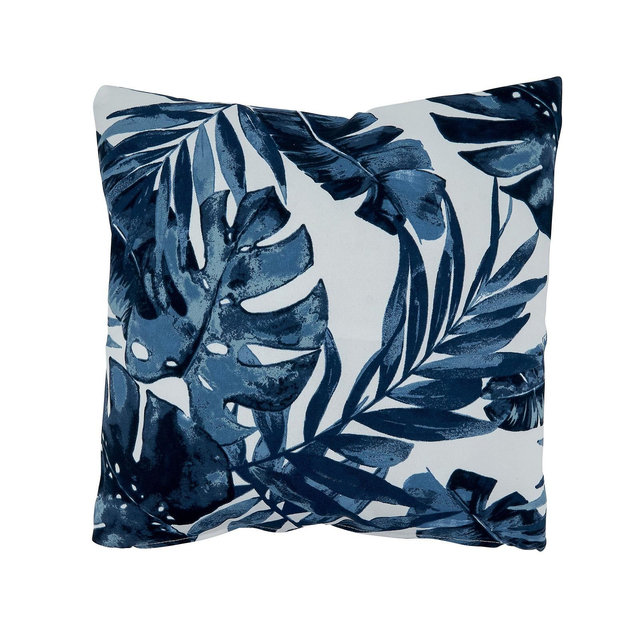 Saro Lifestyle Tropical Leaf Indoor/Outdoor Decorative Pillow, 17" x 17"