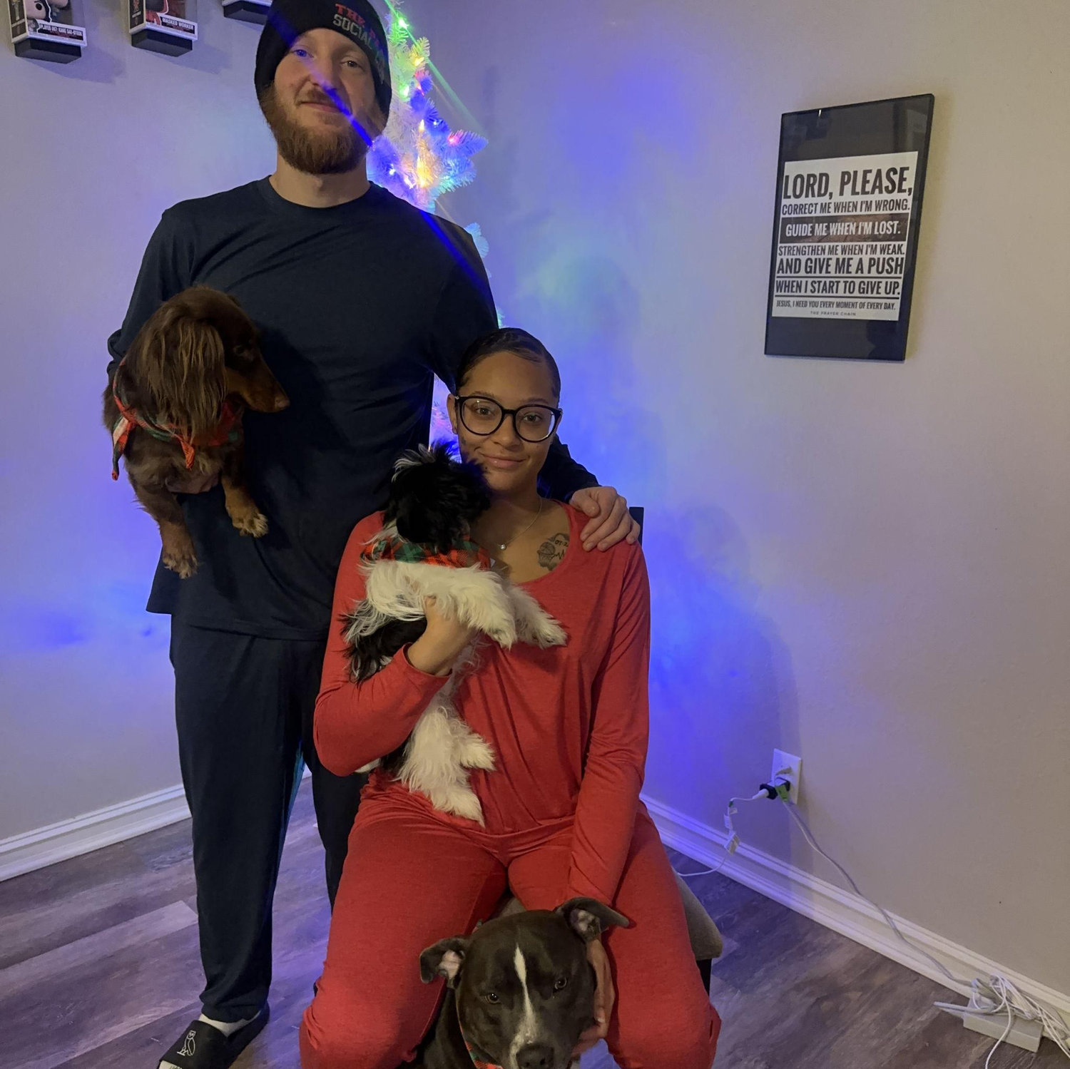 Life at home with Zeus, Lonzo, and Milo.