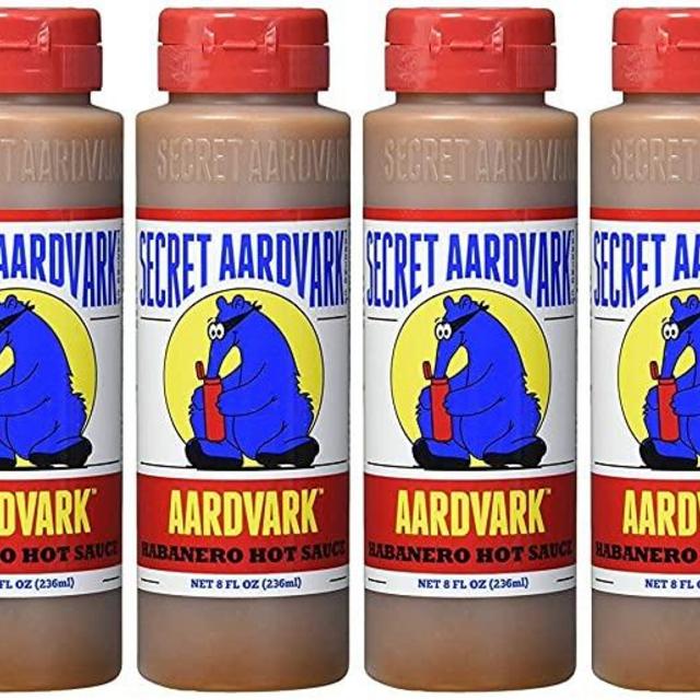 Secret Aardvark Habanero Hot Sauce | Made with Habanero Peppers & Roasted Tomatoes | Non-GMO, Low Sugar, Low Carb | Awesome Hot Sauce & Marinade 8 oz (6 pack)