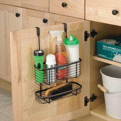 iDesign® Axis Over the Cabinet Dual Basket Organizer in Bronze