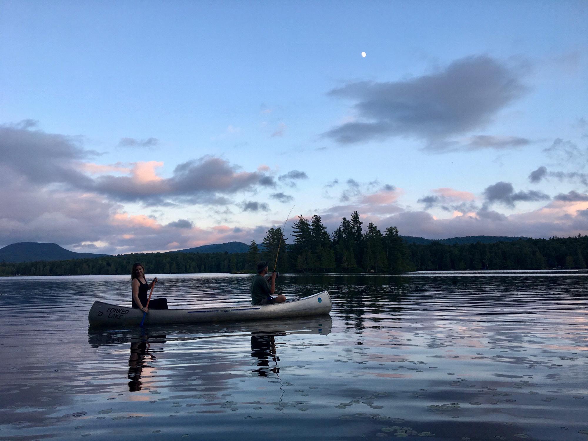 Canoe Camping with Luke and Allison at Forked Lake in The Adirondacks, New York, June 2019