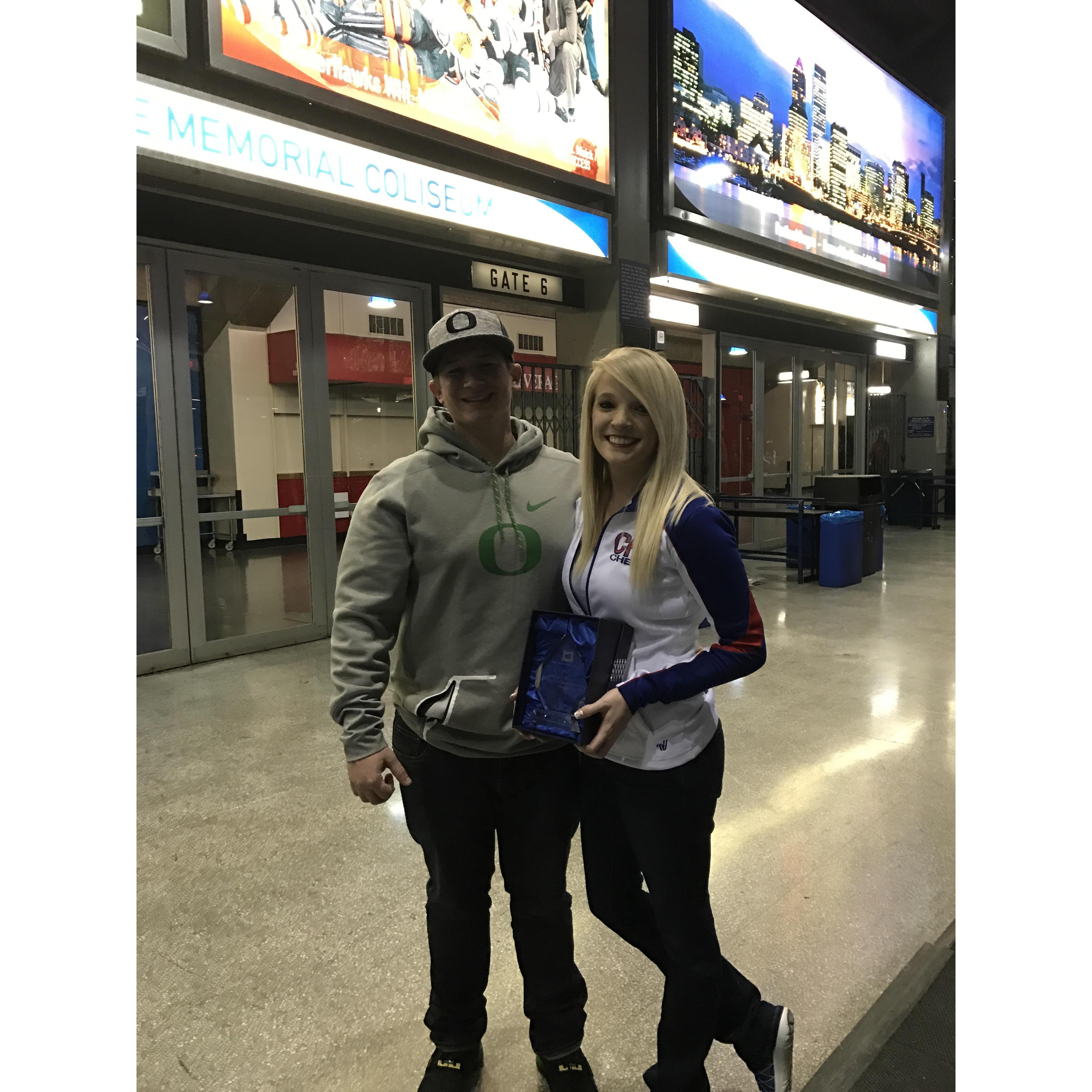 Cheer Competition for the High School Cheer Team I coached in Oregon