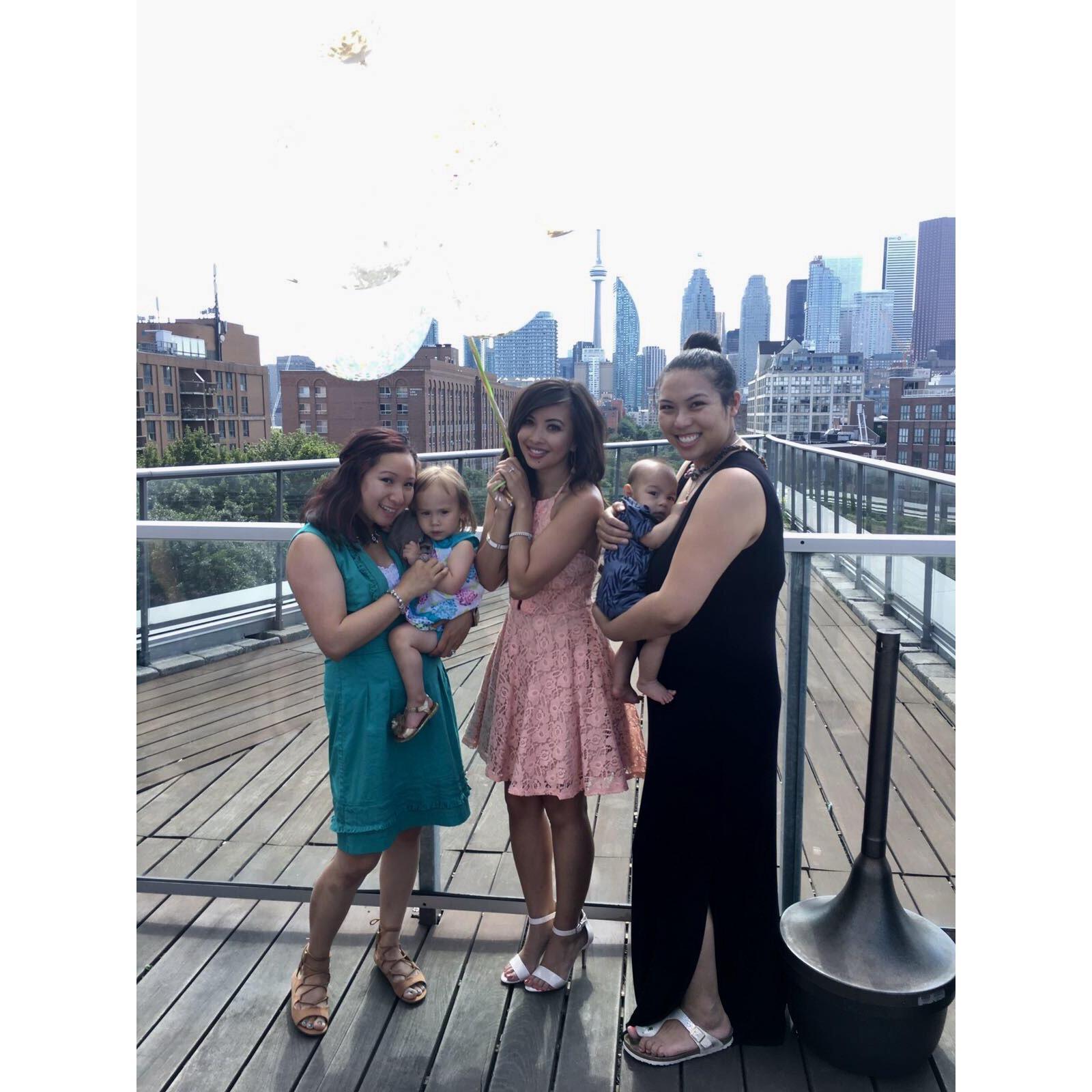 My tiniest guests at my bridal shower. Here our flower girl, Naomi (pictured left).