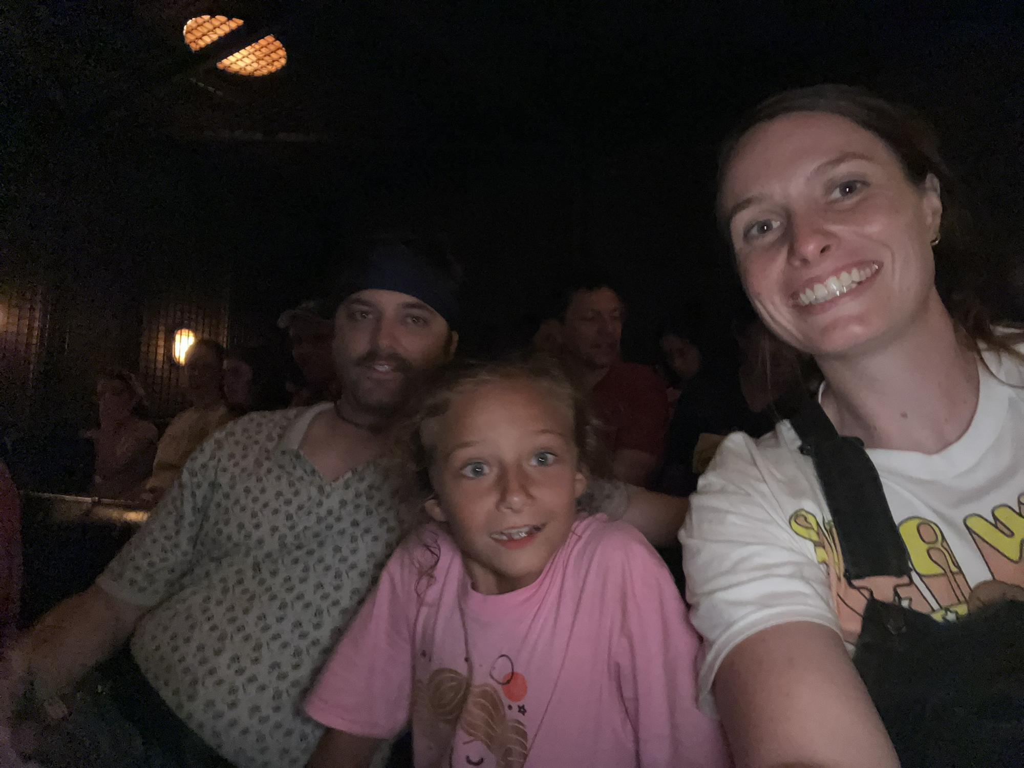 Riding the Tower of Terror at Disney World.