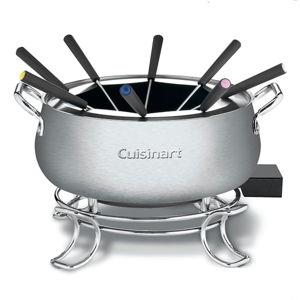 Cuisinart Fondue Pot, 3 Quart, For Chocolate, Cheese, Broth, Oil, Stainless Steel, CFO-3SSP1
