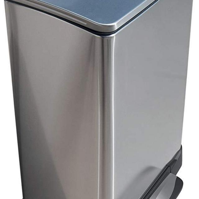 Household Essentials Trash Krusher Manual Trash Compactor, 40 L, Stainless Steel