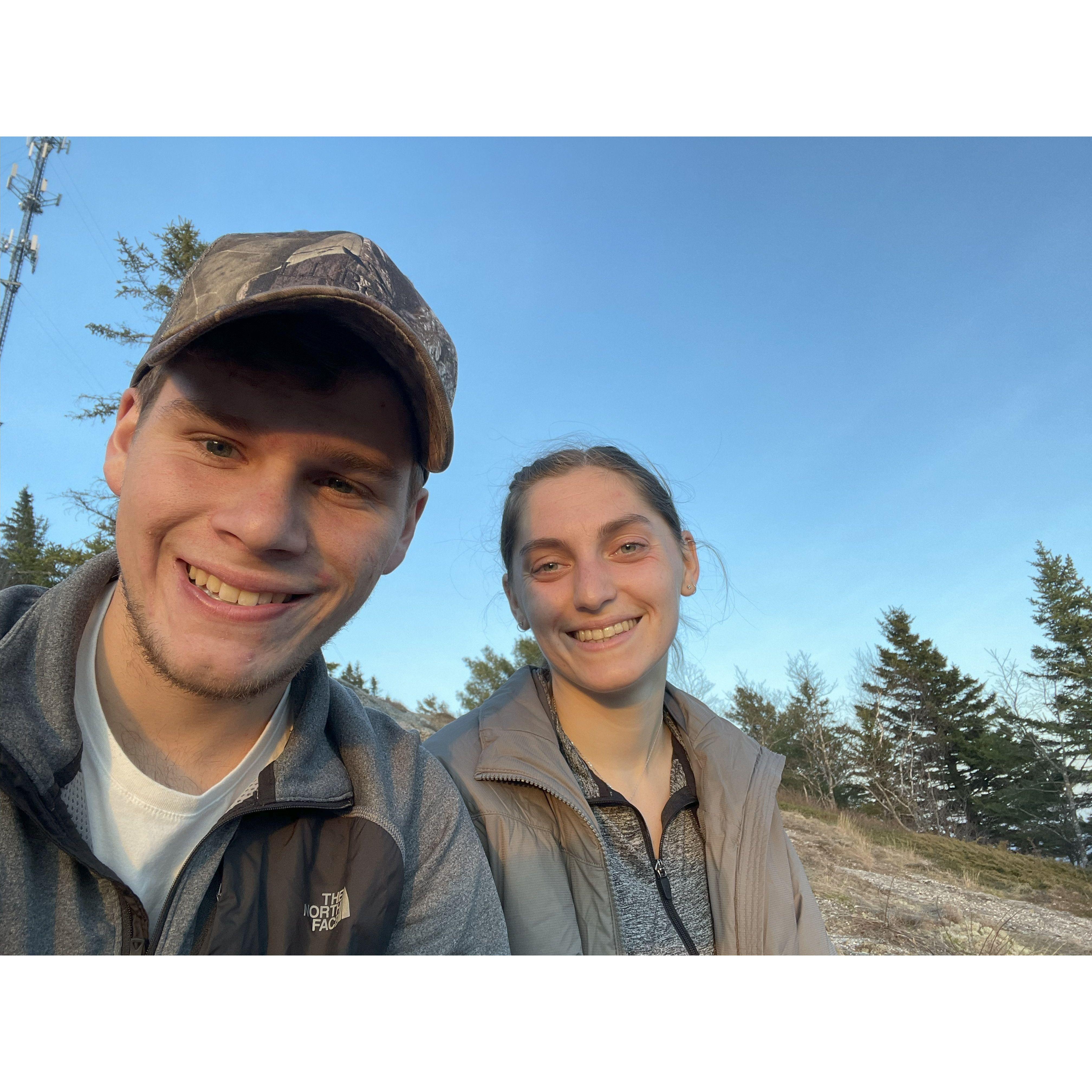 Watching the sunset from Chick Hill