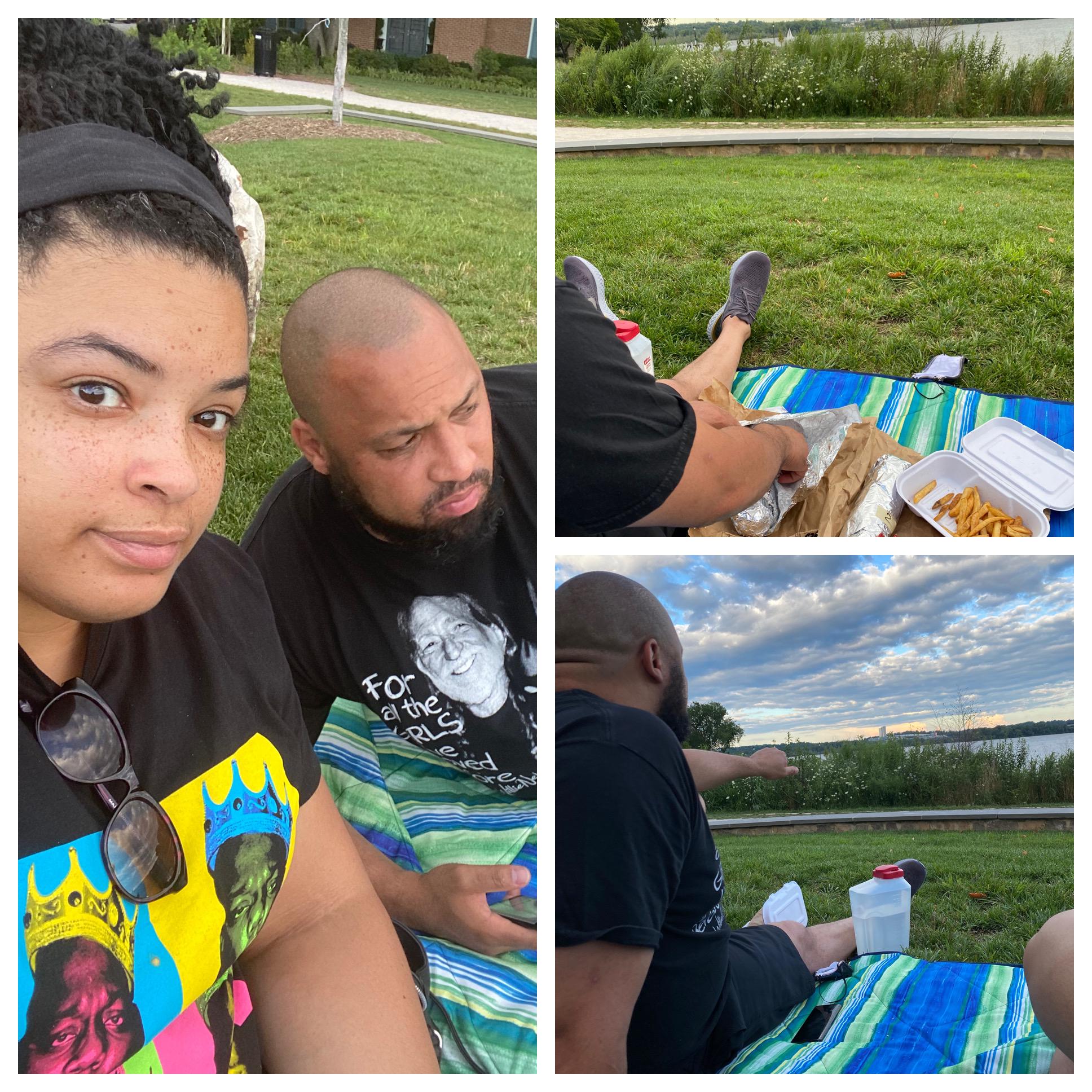Saturday day date picnic in the park