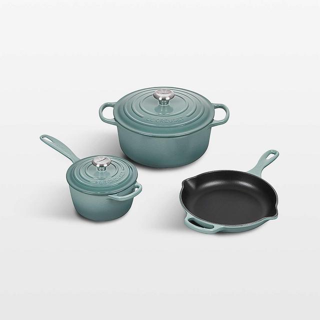 Le Creuset ® Signature 5-Piece Sea Salt Blue Enameled Cast Iron Cookware Set