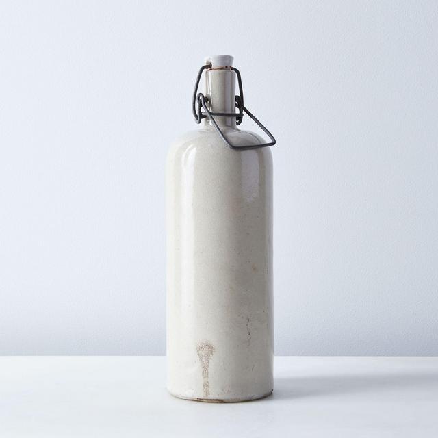 Vintage French Stoneware Bottle with Stopper