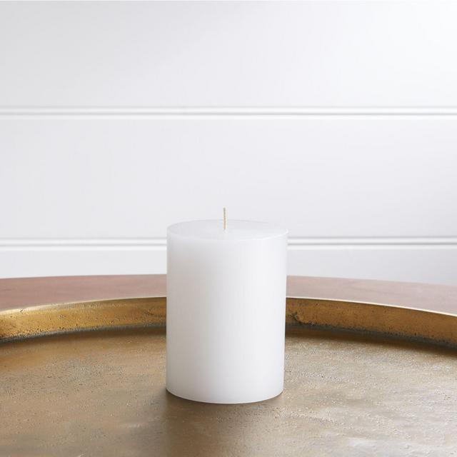 3"x4" White Pillar Candle