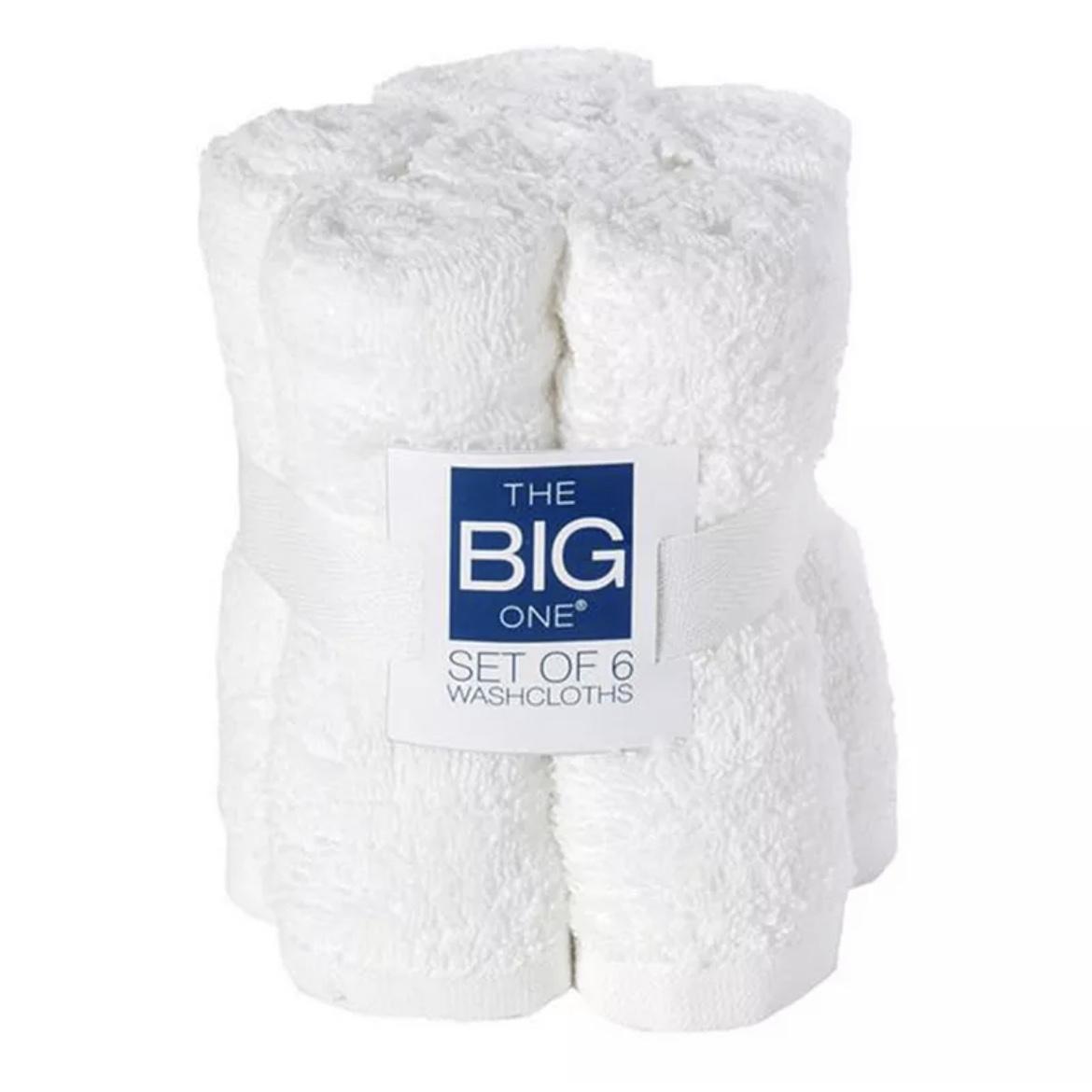 The Big One® Solid 6-pack Washcloths