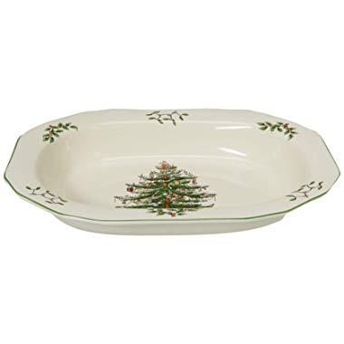 Spode Christmas Tree Open Vegetable Dish , 1 11-1/2-Inch