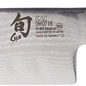 Shun DM0718 Classic 7-Inch Santoku Hollow Ground Knife