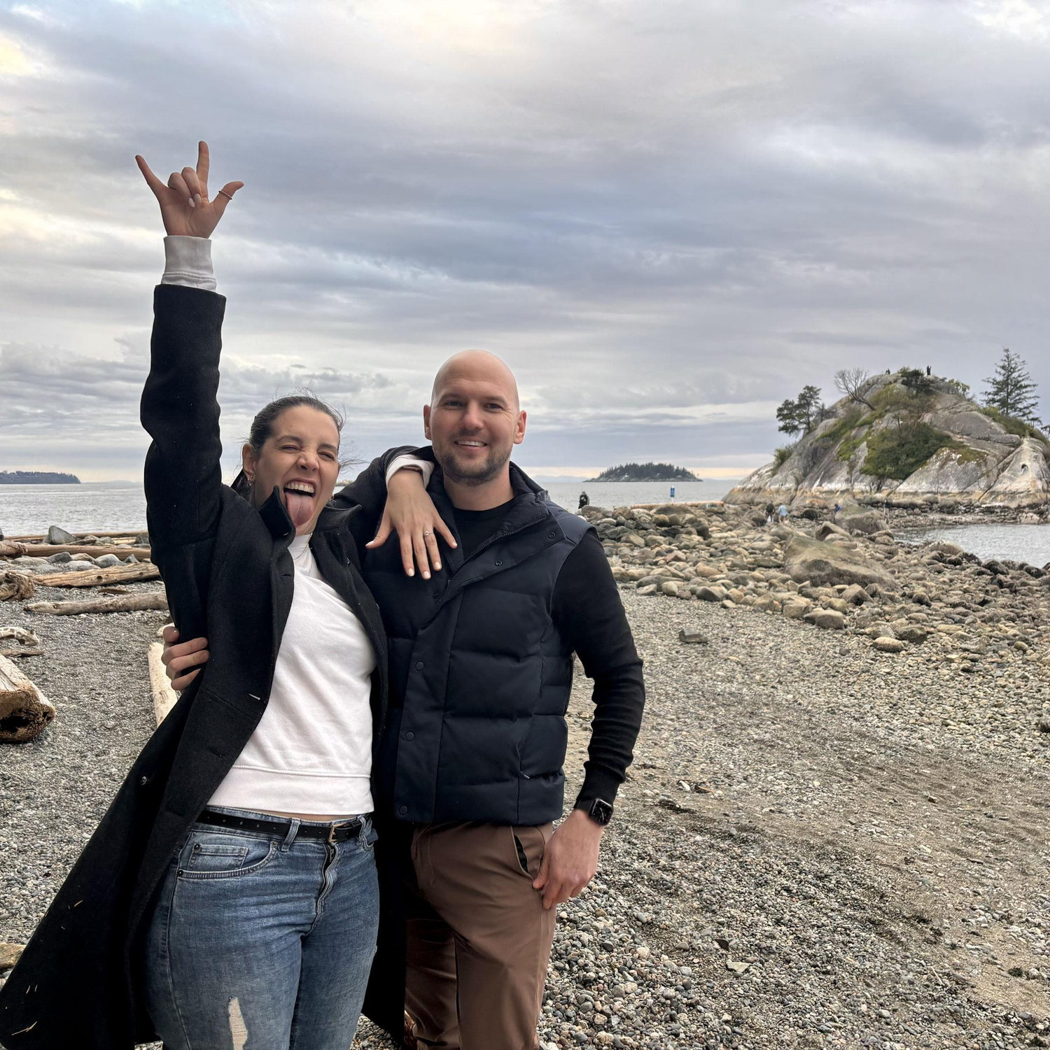He got down on one knee, and Ana screamed so loudly you could probably hear her from West Van all the way to Montreal.