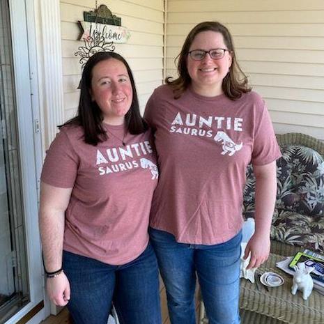 Ashley and Liz getting ready to visit their niece Athena, May 2021!