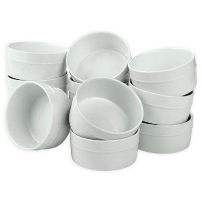 Over & Back® Round Ramekins in White (Set of 12)