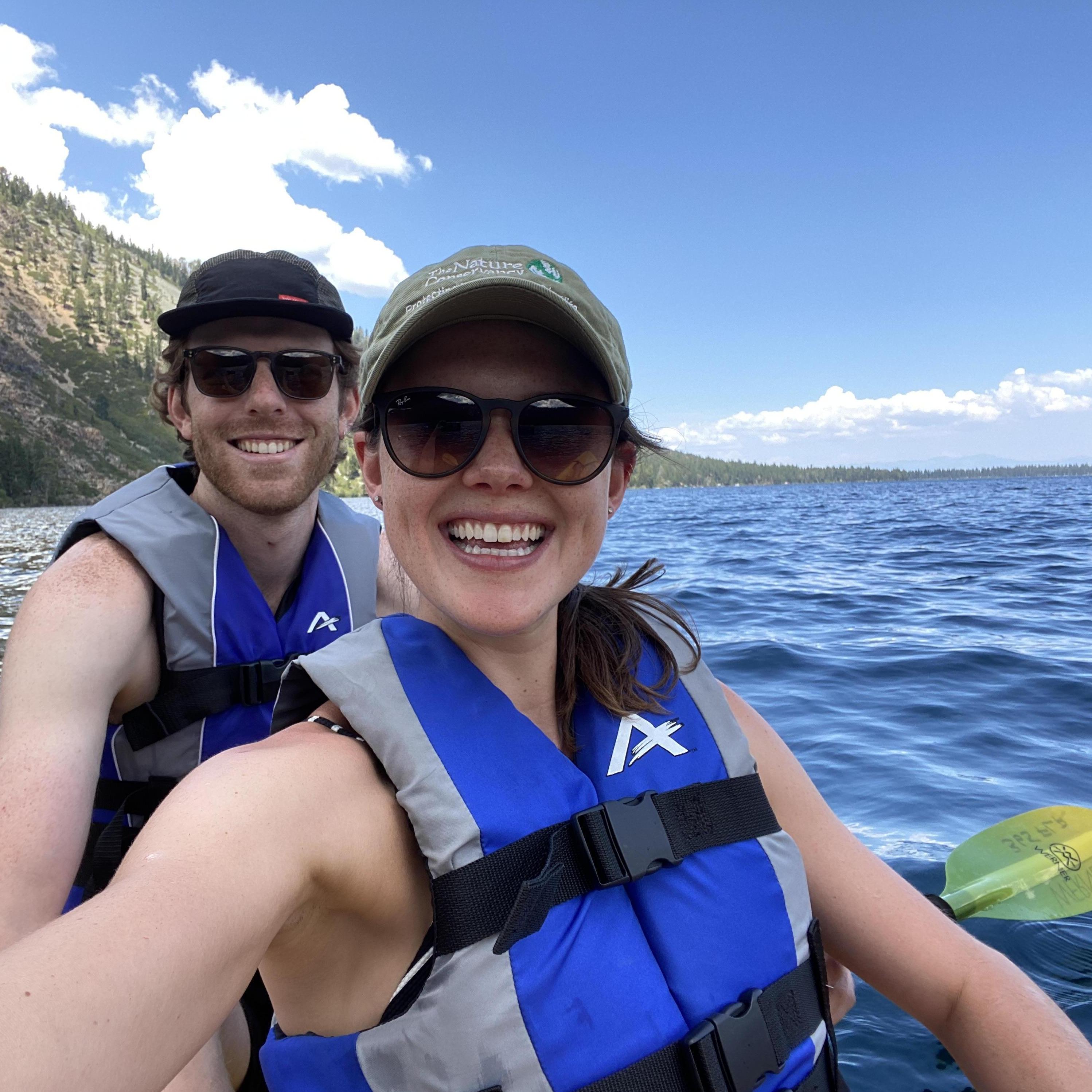 Kayaking on Fallen Leaf Lake, 2020.