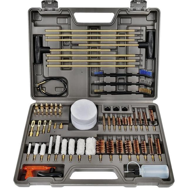 GLORYFIRE Elite Gun Cleaning Kit, Rifle Handgun Shotgun Pistol Universal Cleaning Kit with All Brass High-end Brushes, Jags, Reinforced and Lengthened Rods