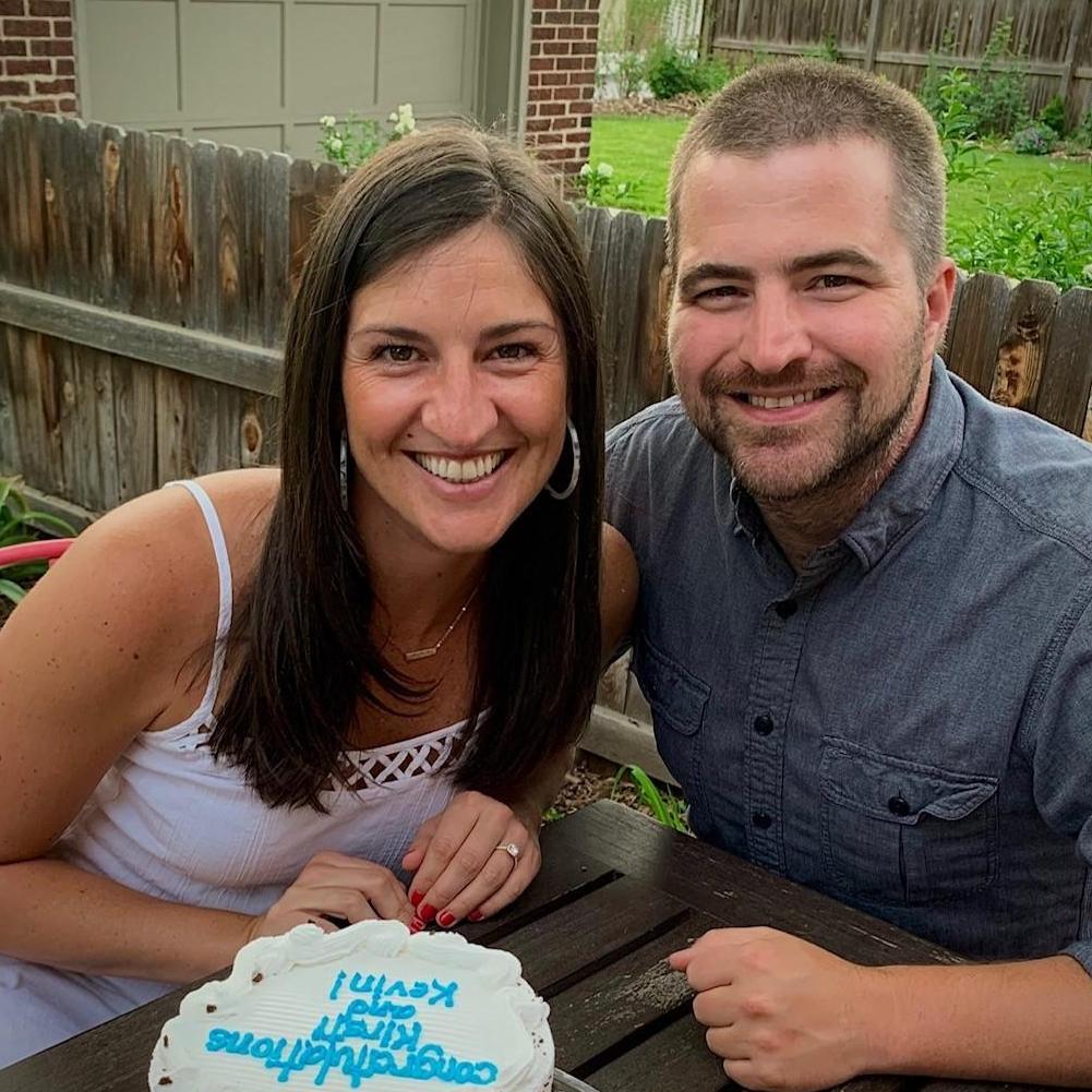 Our Denver friends got us an engagement cake to celebrate - it was Kevin's favorite: ice cream cake!