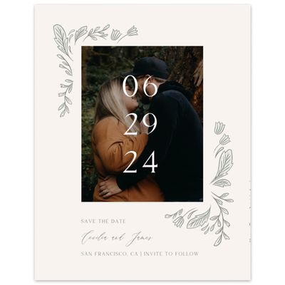 Bright Sage, Green Wedding Digital Save the Date - Caleania Classic