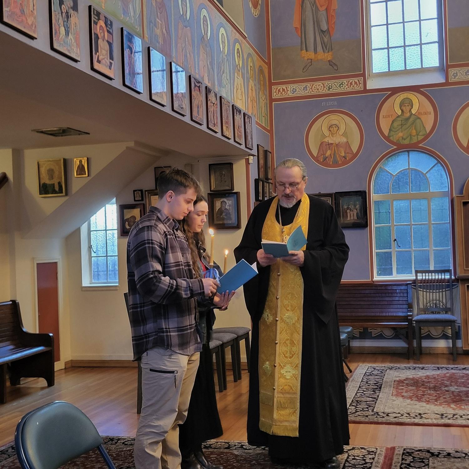 The day we were charismated into the orthodox christian church!